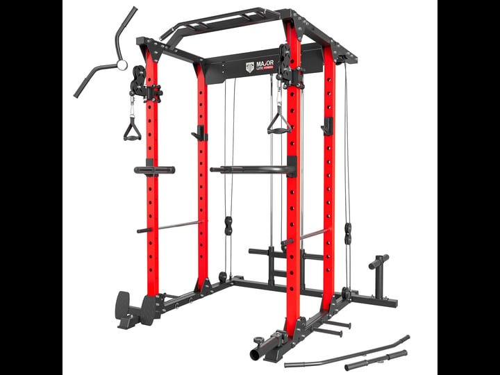 major-lutie-power-cage-plm03-1400lbs-multi-function-power-rack-with-adjustable-cable-crossover-syste-1