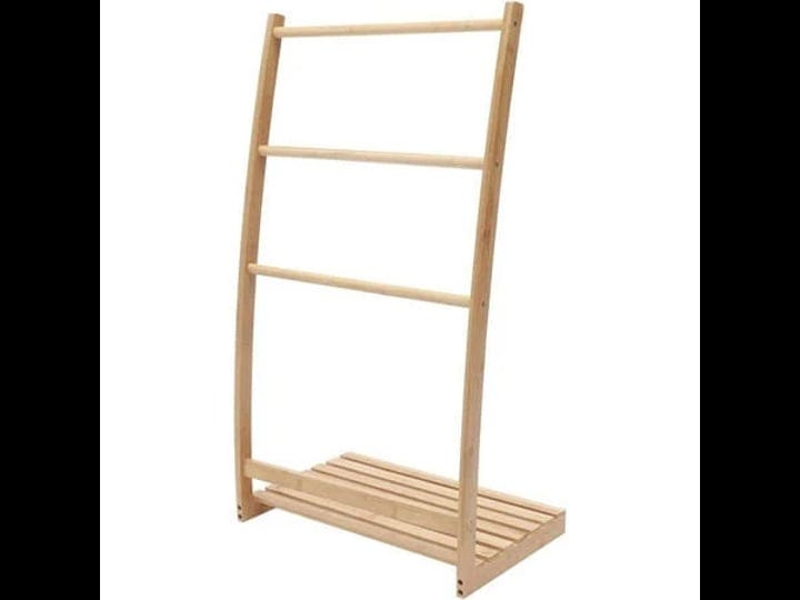 40-bamboo-3-tier-towel-rack-quilt-rack-stand-or-blanket-rack-extra-tall-freestanding-solid-wood-towe-1