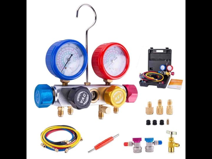 bacoeng-pro-4-way-ac-diagnostic-manifold-gauge-complete-set-for-r134a-r410a-r22-with-5ft-hose-3-acme-1