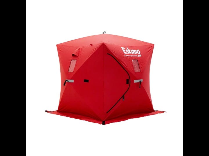 eskimo-quickfish-2-person-portable-pop-up-ice-fishing-tent-house-shack-shelter-red-1