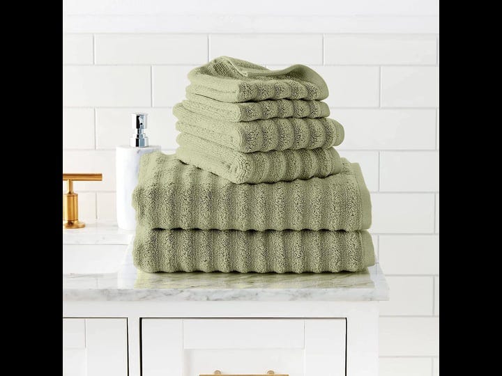 luxury-spa-collection-wavy-quick-dry-6-piece-towel-set-sage-1