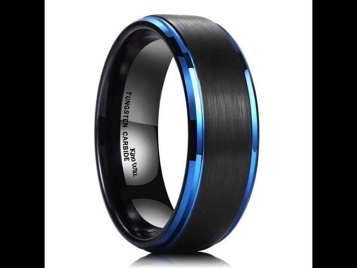 king-will-duo-8mm-black-brushed-finish-tungsten-carbide-ring-blue-plated-wedding-band9-6