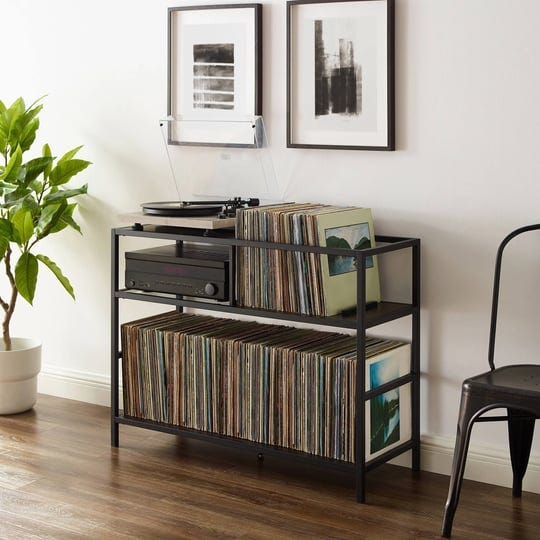 crosley-provo-matte-black-brown-record-storage-console-1