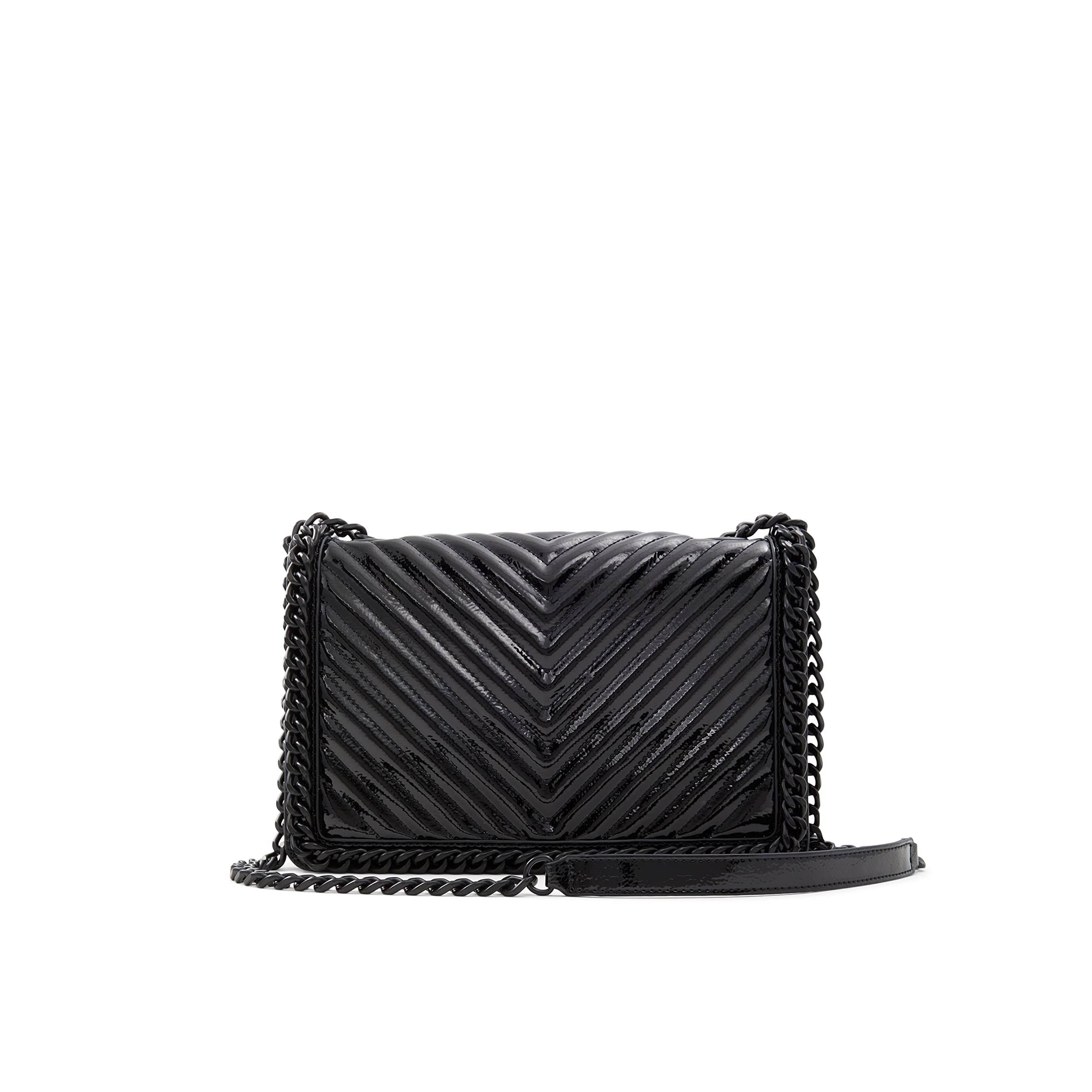 Elegant Black PU Leather Crossbody Bag by Aldo Greenwald - Adjustable Strap & Magnetic Closure | Image