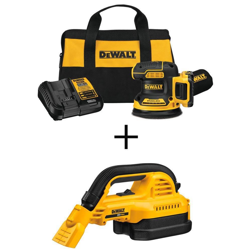 Dewalt 5-Inch Cordless Orbital Sander with 20-Volt Max Battery and 2 Ah Charger | Image