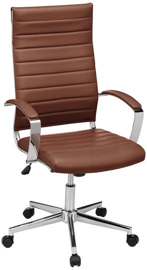 amazon-basics-high-back-executive-swivel-office-desk-chair-with-ribbed-puresoft-upholstery-brick-red-1