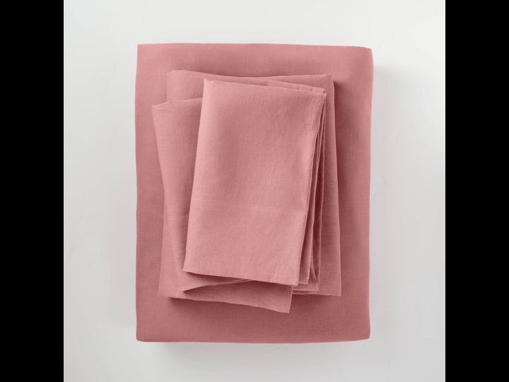 queen-100-washed-linen-solid-sheet-set-rose-casaluna-1