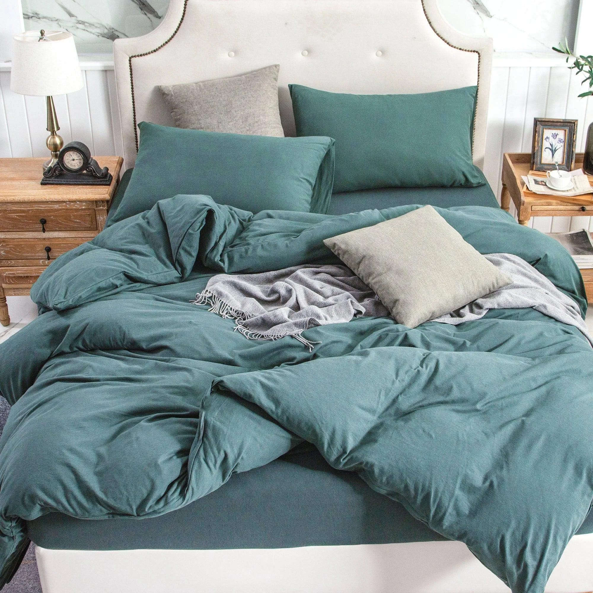 Teal Duvet Cover Set for Queen, King, Full, Cal King, and Twin Beds | Image