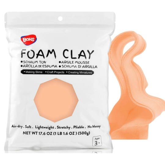 bohs-peach-skin-modeling-foam-clay-squishysoft-air-dry-for-school-projectcosplayfake-bake-slime-supp-1