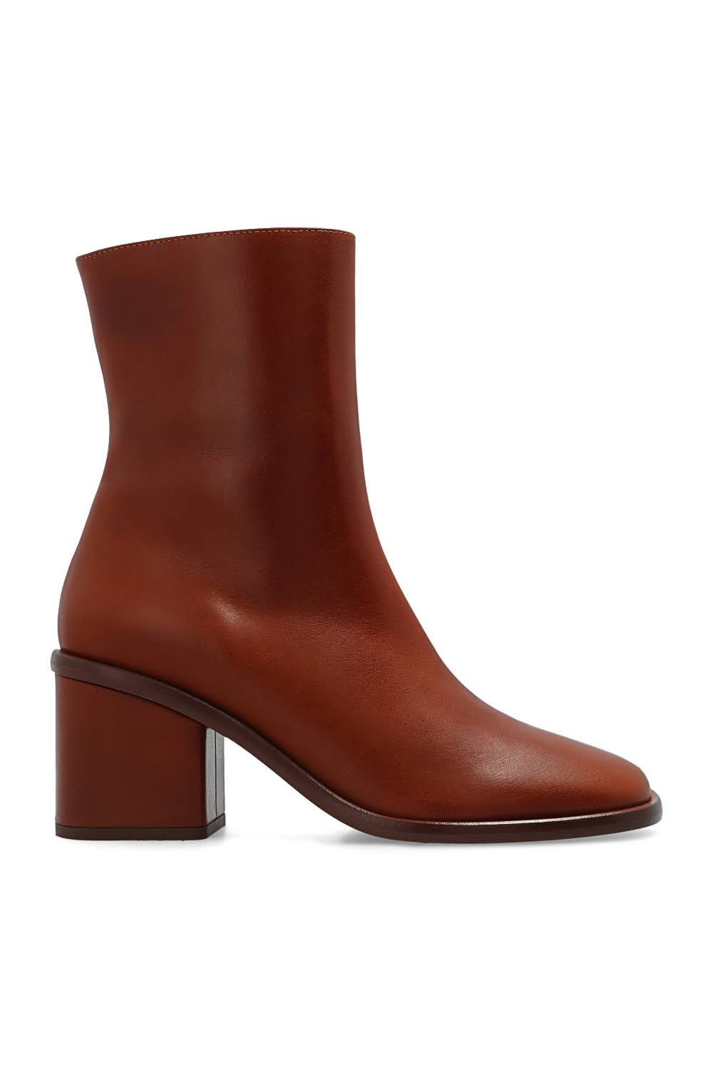 Chloé Brown Leather Ankle Boots for Women | Image