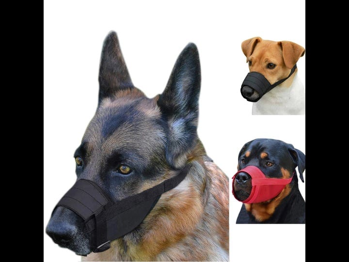collardirect-2-pcs-set-dog-muzzles-adjustable-soft-breathable-nylon-dog-mouth-guard-cover-for-small--1