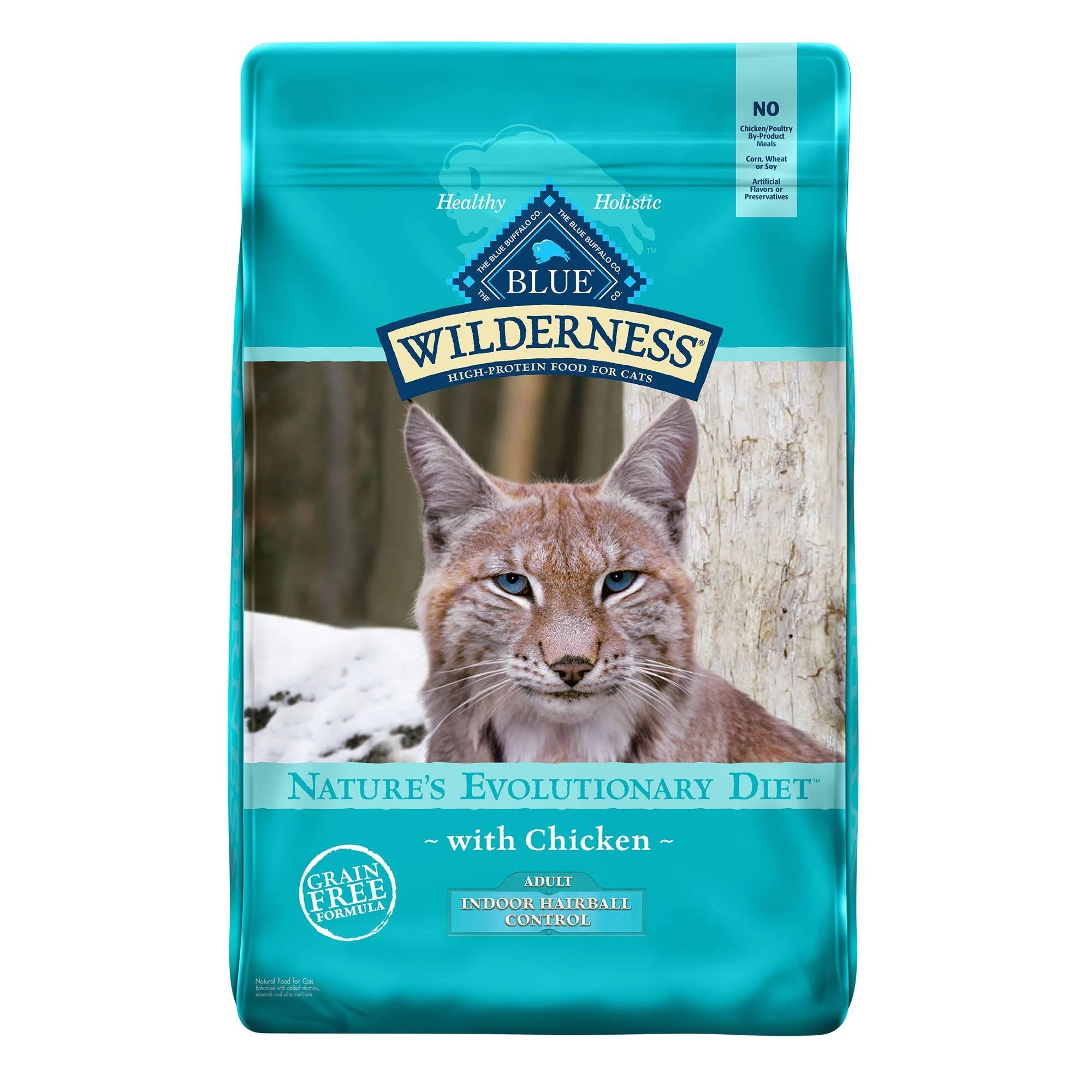 Indoor Cat Food | Blue Wilderness Hairball Control Chicken Recipe | 11 lb Bag | Image