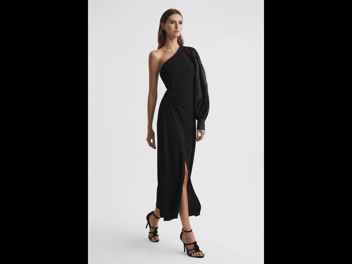 reiss-maeve-black-one-shoulder-blouson-sleeve-midi-dress-us-7