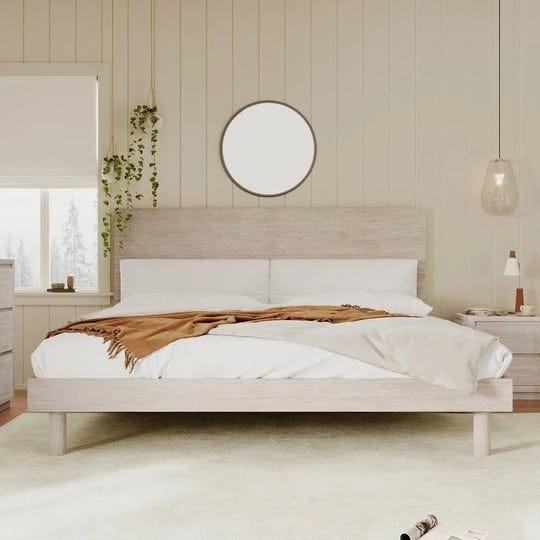 stone-gray-modern-concise-style-solid-wood-grain-platform-bed-frame-king-1