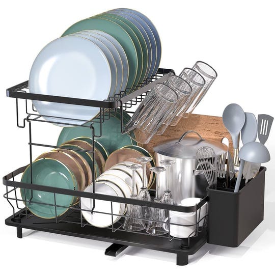 liononly-2-tier-dish-drying-rack-multifunctional-dish-rack-for-kitchen-counter-stainless-steel-large-1