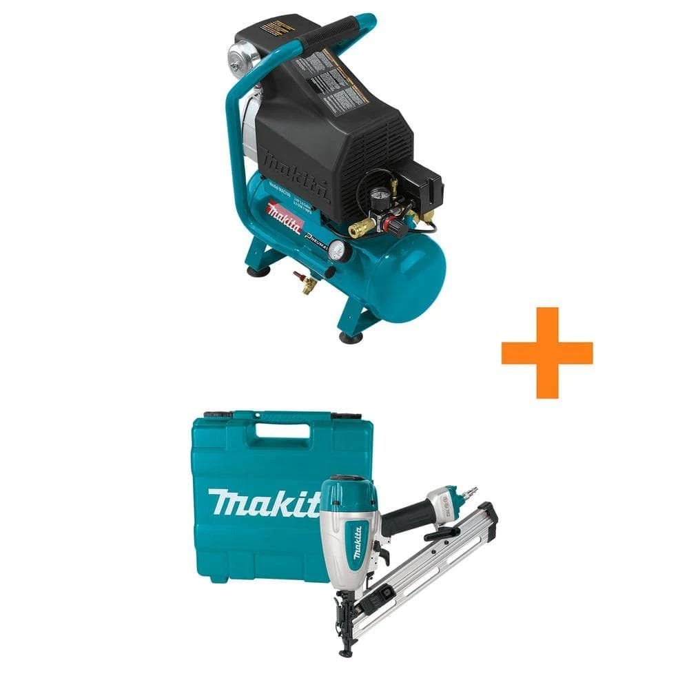 Powerful Makita Portable Air Compressor with Nailer Kit | Image