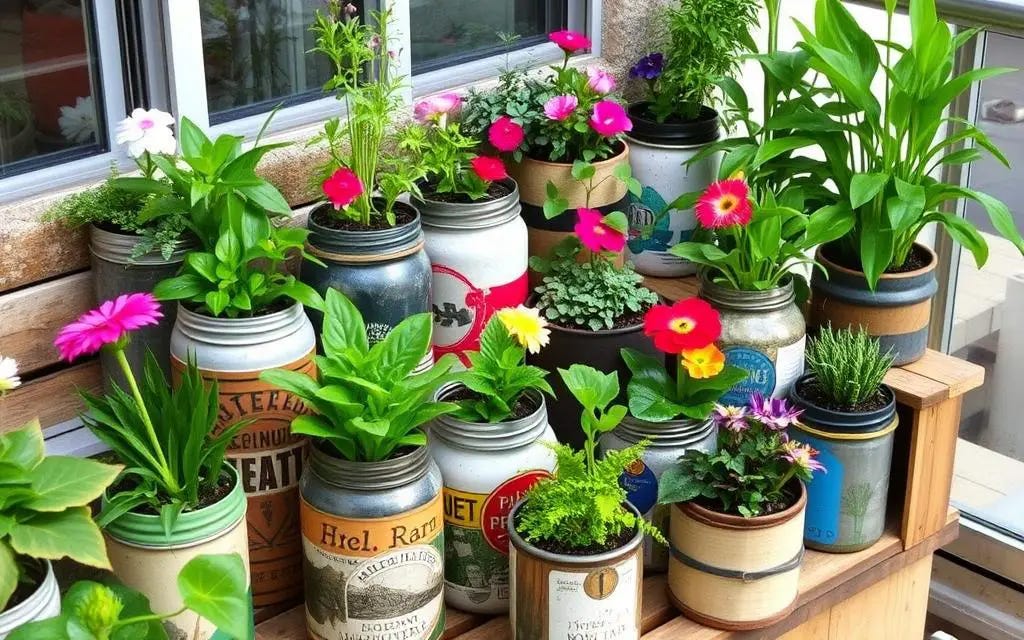 Recycled Pots and Planters