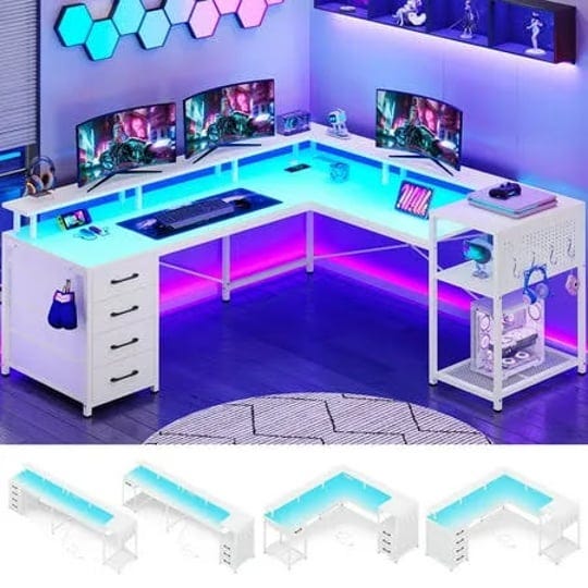 l-shaped-desk-with-4-fabric-drawers-corner-gaming-desk-with-power-outlets-and-led-strip-white-size-1-1
