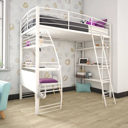 dhp-studio-twin-loft-bed-with-integrated-desk-and-shelves-white-1