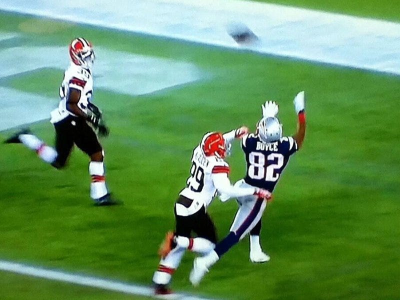 patriots browns pass interference calls