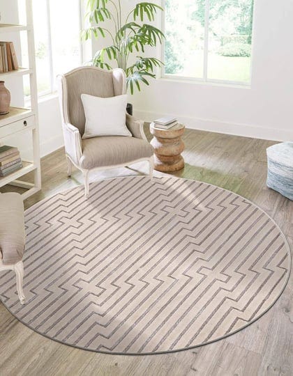 esale-vogue-geo-8-ft-round-white-and-silver-area-rug-1