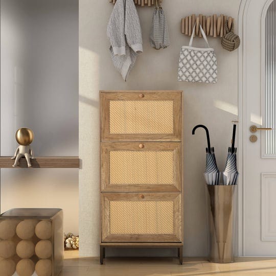 3-flip-drawer-shoe-cabinet-rattan-shoe-cabinet-organizer-freestanding-shoe-rack-storage-cabinet-with-1