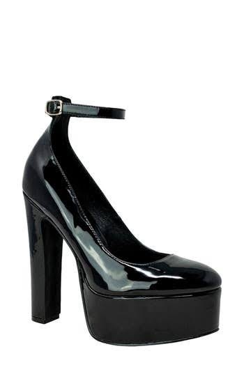 Chic Chunky Mary Jane Shoes with Platform Heel and Adjustable Strap | Image