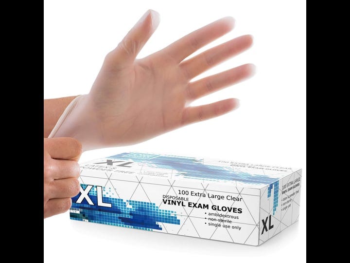 dre-health-powder-free-disposable-gloves-x-large-100-pack-clear-vinyl-medical-exam-gloves-1