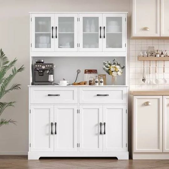 homfa-71-tall-2-drawer-kitchen-pantry-buffet-hutch-4-door-freestanding-cupboard-storage-cabinet-whit-1