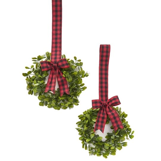 sets-of-2-cabinet-wreaths-red-black-plaid-1