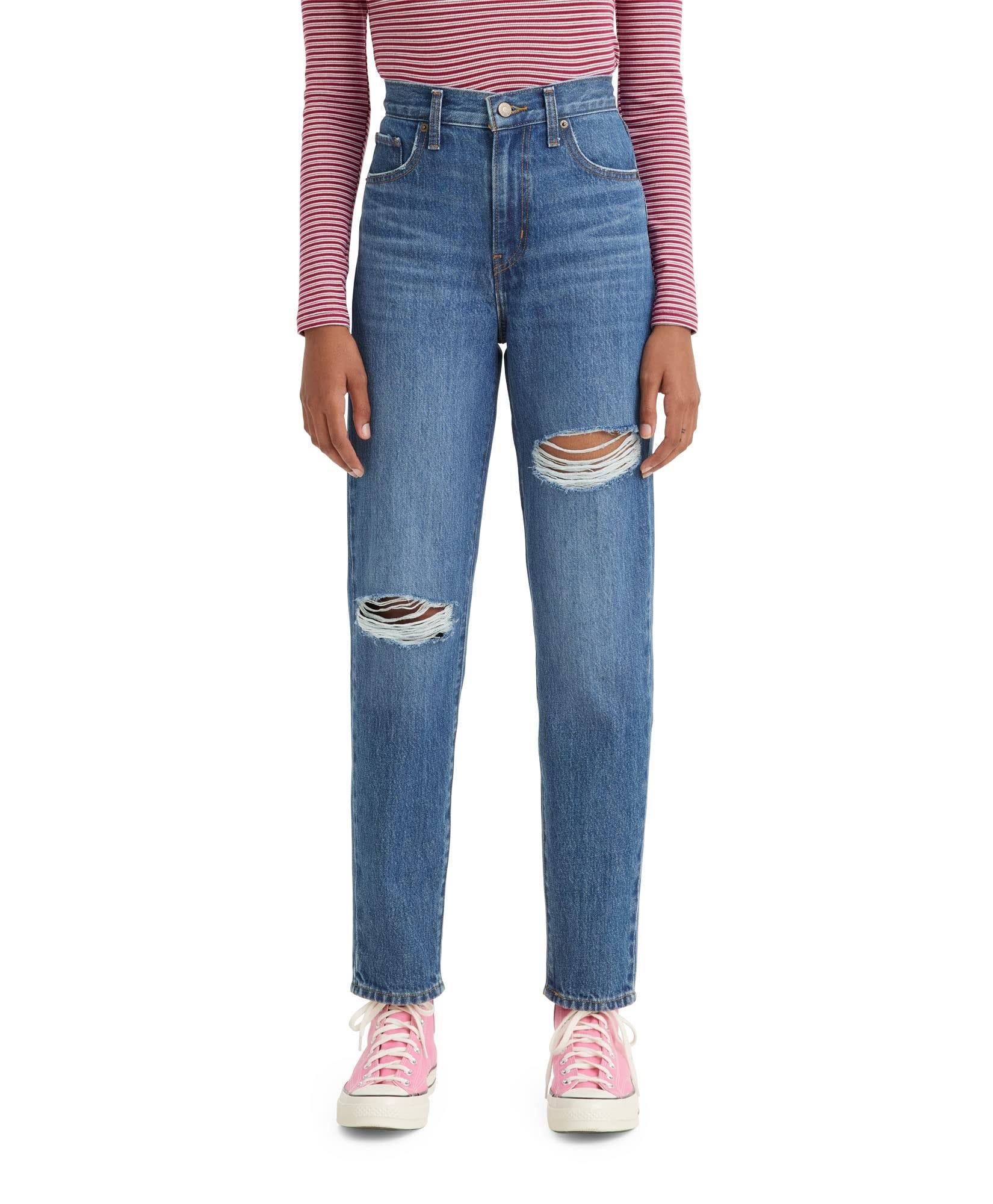 Vintage-Inspired High-Waisted Mom Jeans | Image