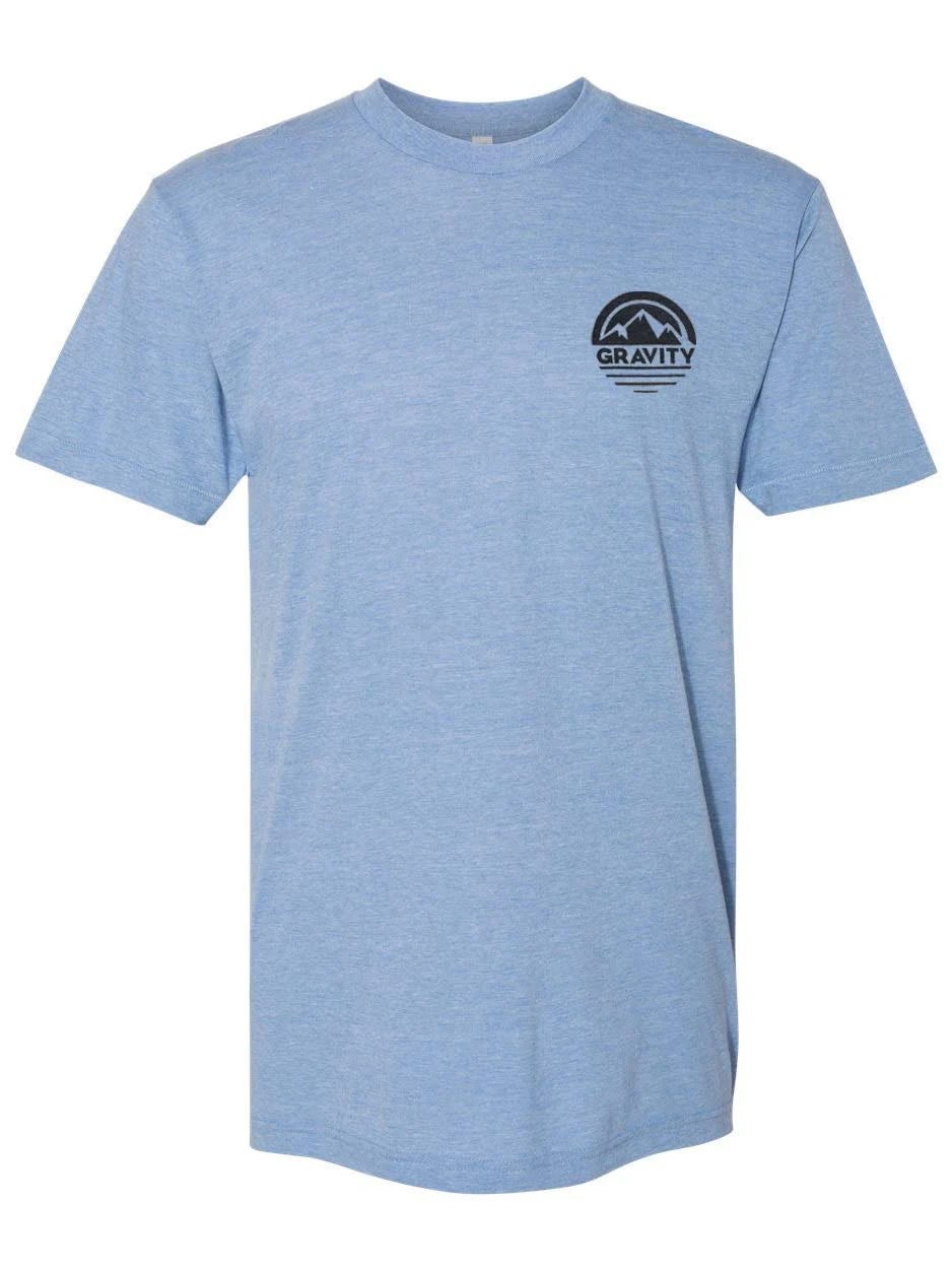 Water-Based Ink Triblend Track Tee in Athletic Blue | Image
