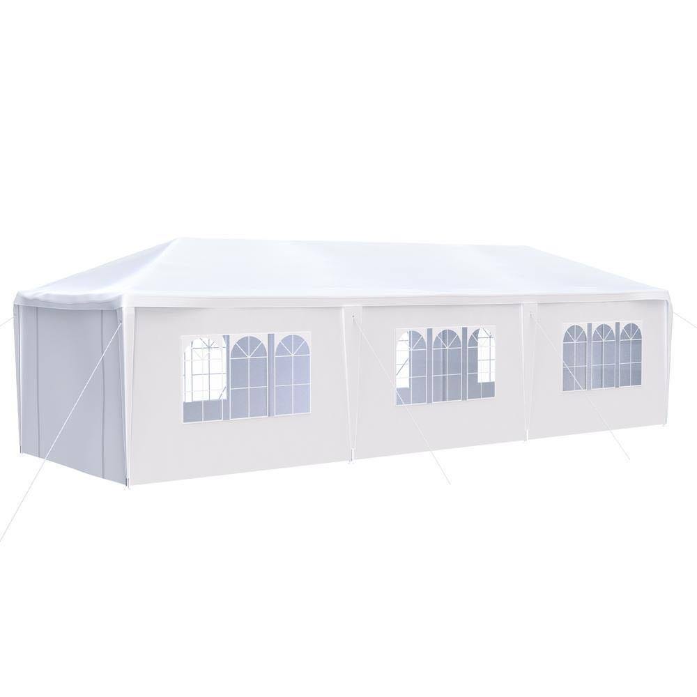 Stylish 10ft x 30ft White Wedding Party Canopy Tent | Image