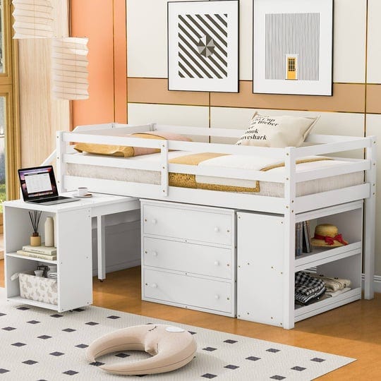 twin-size-low-loft-bed-with-retractable-writing-desk-and-3-drawers-wooden-storage-bed-with-stairs-an-1