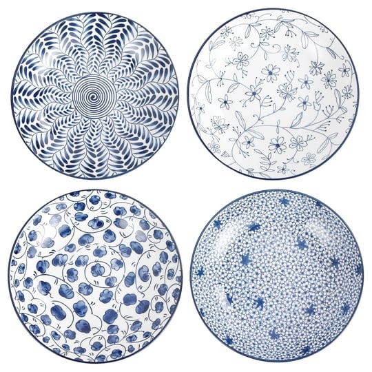 swuut-ceramic-pasta-bowls-setblue-and-white-salad-bowl-20cm-dinner-shallow-plates-set-of-4serving-ap-1