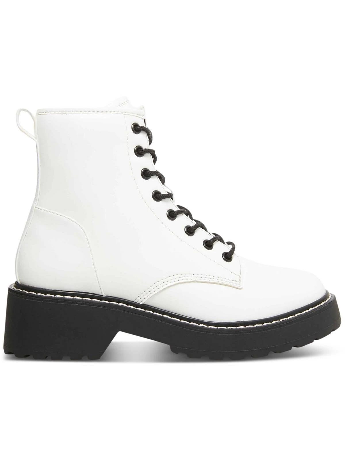 Stylish White Combat Booties for Women | Image