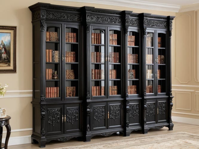 Black-Wood-Bookcases-1