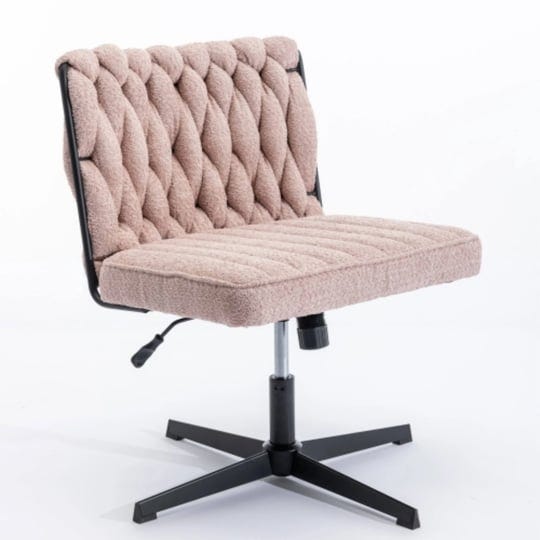 modern-woven-design-armless-office-desk-chair-no-wheels-pink-1