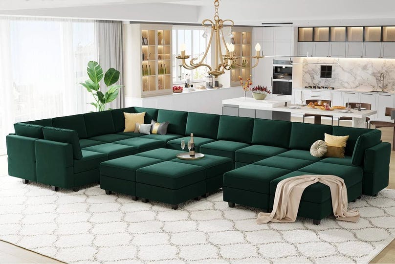 belffin-modular-large-sectional-sofa-green-1