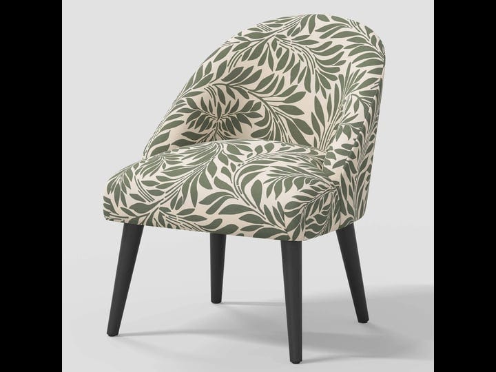 connie-olive-green-vine-print-accent-chair-skyline-furniture-1