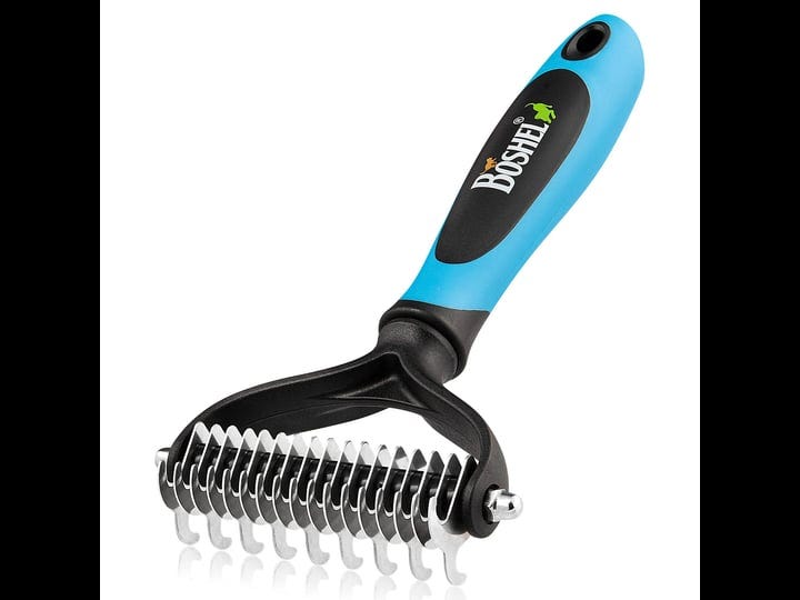 boshel-undercoat-rake-for-dogs-premium-double-sided-dog-grooming-brush-dog-deshedding-brush-demattin-1