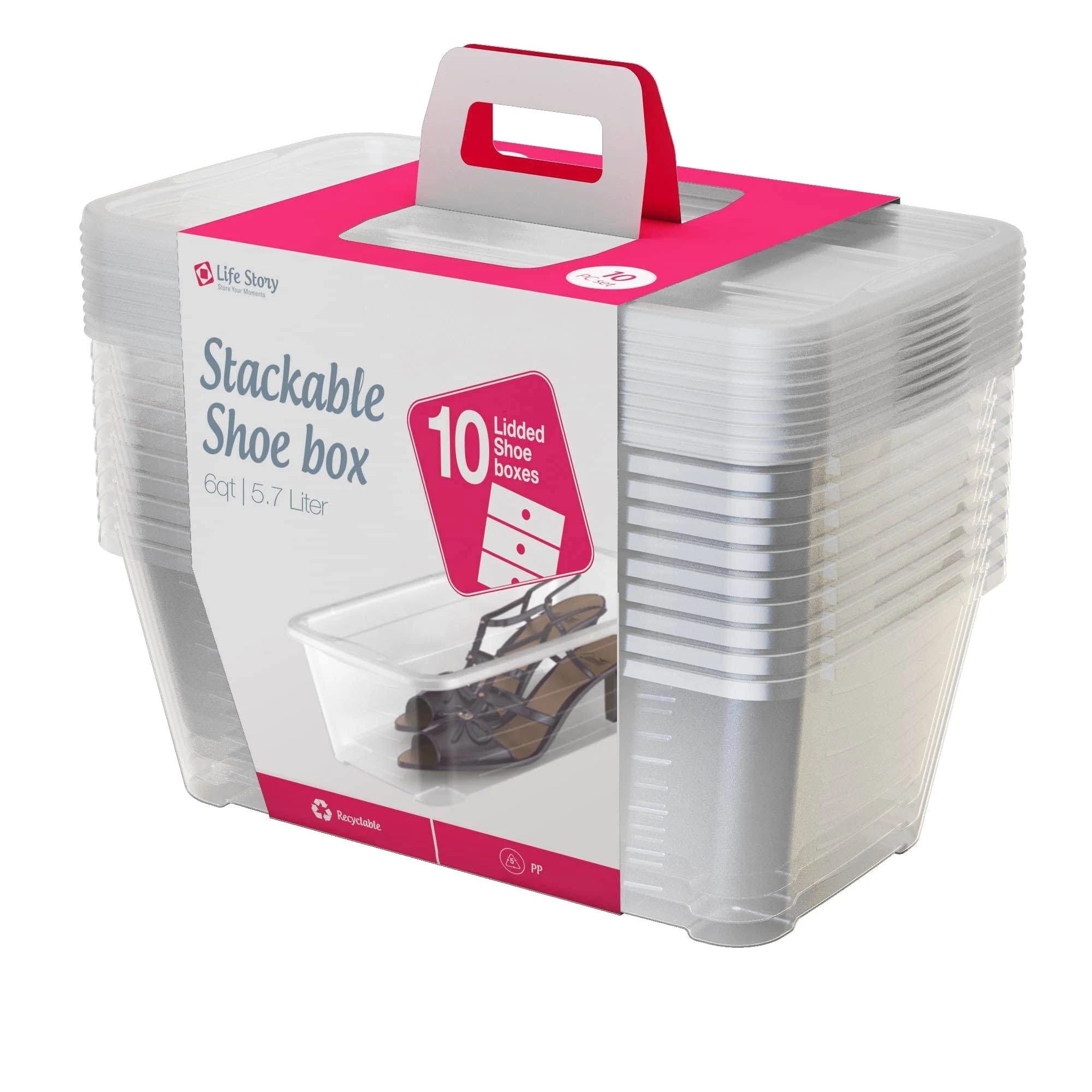 Clear Shoe Storage Bins for Space-Saving Organization | Image