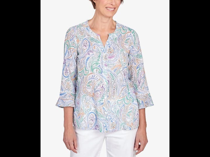 alfred-dunner-petite-classic-pastels-paisley-flutter-sleeve-button-front-top-multi-size-pxl-1