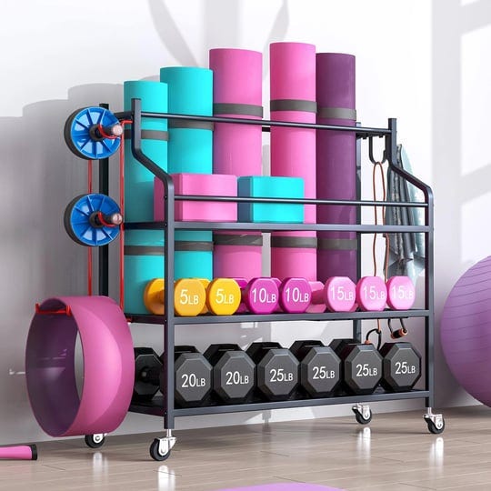 azheruol-yoga-mat-storage-rack-cart-multifunctional-large-capacity-dumbbell-stable-steel-rolling-sto-1