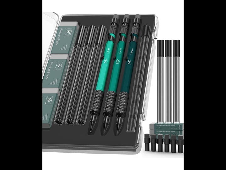 mr-pen-metal-mechanical-pencils-set-with-lead-and-eraser-refills-3-pack-1-3-mm-mechanical-pencil-met-1