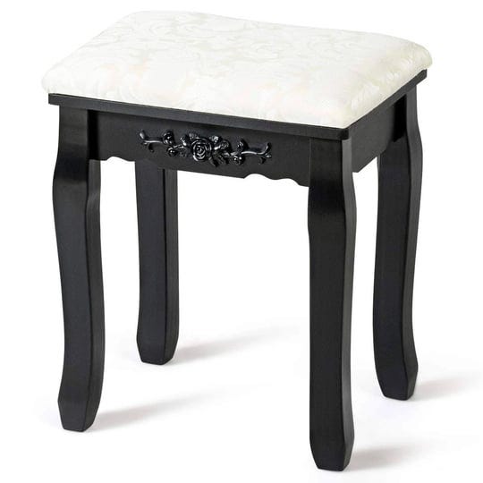 giantex-vanity-stool-makeup-bench-dressing-stools-retro-wave-foot-floor-pad-black-1