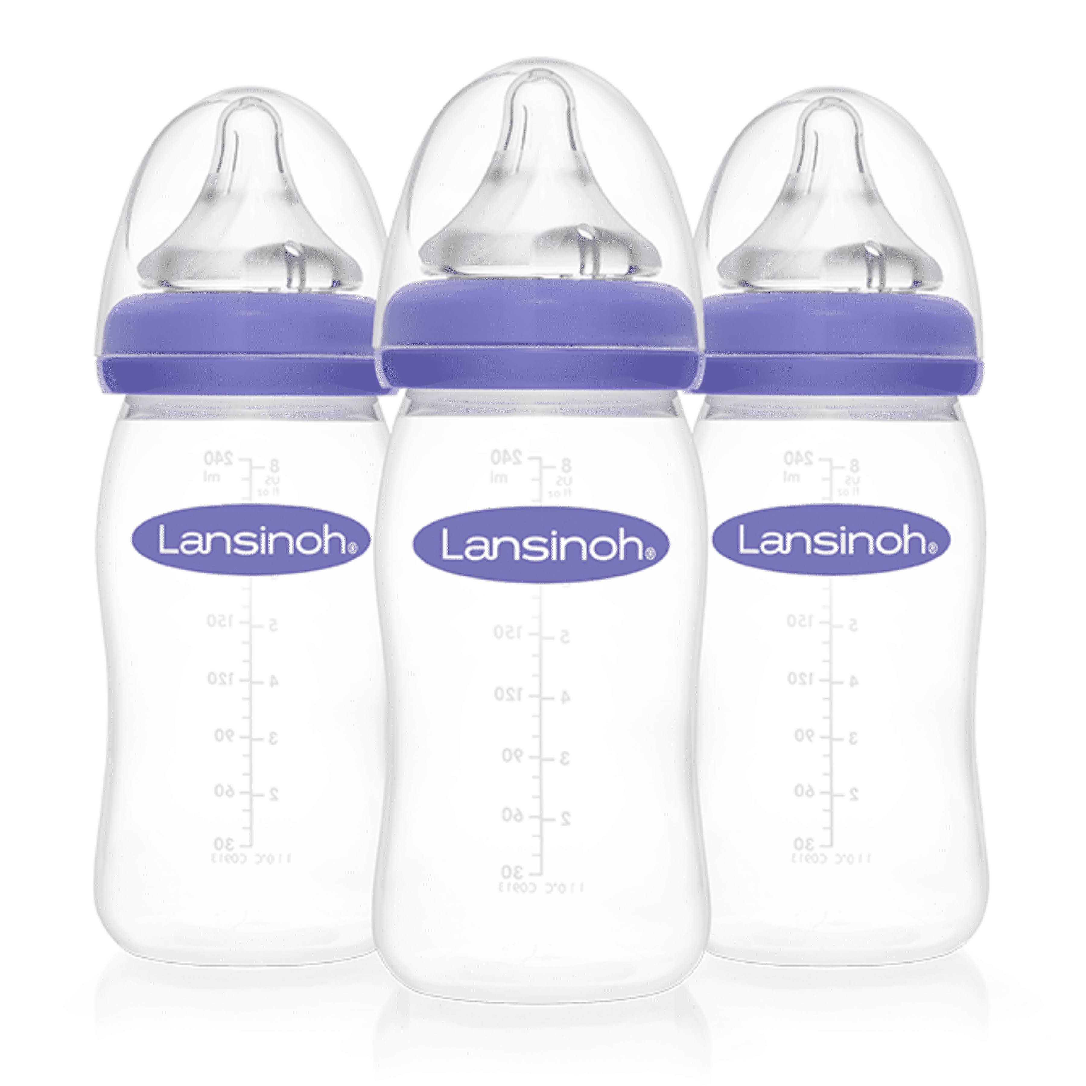 Lansinoh mOmma 8 oz Feeding Bottles, 3-Pack | Image