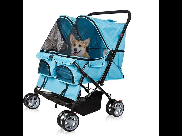 karmas-product-double-pet-stroller-foldable-doggy-stroller-two-seater-carrier-strolling-cart-for-dog-1