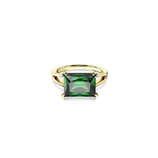 swarovski-womens-matrix-goldtone-crystal-cocktail-ring-green-size-7