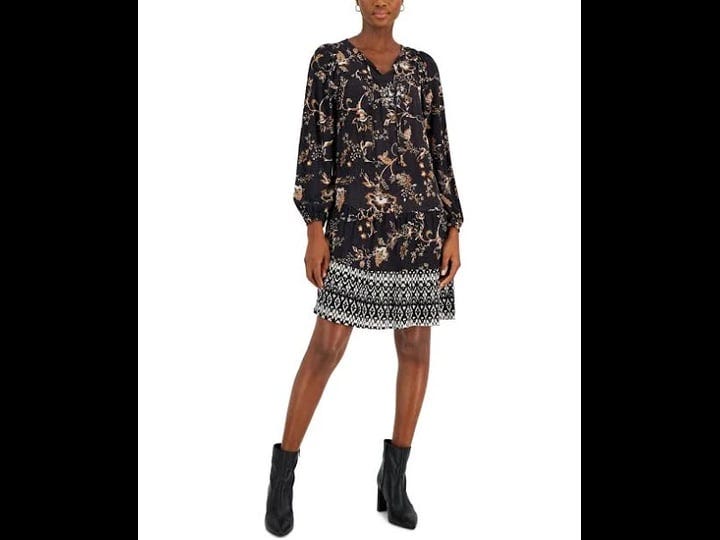 style-co-petite-petite-gauze-tiered-shift-dress-created-for-macys-black-floral-size-p-xl-1